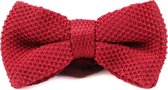 Suitable - Knitted Strik Bordeaux Rood - One Size - - Heren - Gala Vlinderstrik / Vlinderdas