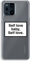 Case Company® - Hoesje geschikt voor OPPO Find X3 Pro hoesje - Self love - Soft Cover Telefoonhoesje - Bescherming aan alle Kanten en Schermrand