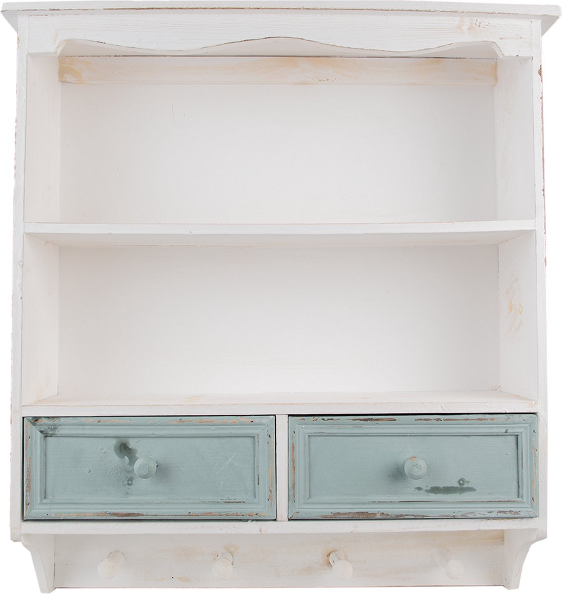Clayre & Eef Wandrek 56x13x60 cm Wit Hout