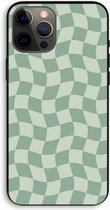 Case Company® - Hoesje geschikt voor iPhone 12 Pro Max hoesje - Grid Groen - Biologisch Afbreekbaar Telefoonhoesje - Bescherming alle Kanten en Schermrand