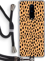 Case Company® - Hoesje met koord geschikt voor OnePlus 8 hoesje met Koord - Panter - Telefoonhoesje met Zwart Koord - Bescherming aan alle Kanten en Over de Schermrand