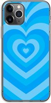 Case Company® - Hoesje geschikt voor iPhone 11 Pro hoesje - Hart Blauw - Soft Cover Telefoonhoesje - Bescherming aan alle Kanten en Schermrand