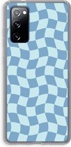 Case Company® - Hoesje geschikt voor Samsung Galaxy S20 FE / S20 FE 5G hoesje - Grid Blauw - Soft Cover Telefoonhoesje - Bescherming aan alle Kanten en Schermrand
