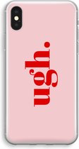 Case Company® - Hoesje geschikt voor iPhone X hoesje - Ugh - Soft Cover Telefoonhoesje - Bescherming aan alle Kanten en Schermrand