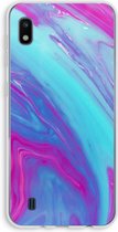 Hoesje geschikt voor Samsung Galaxy A10 hoesje - Zweverige regenboog - Soft Cover Telefoonhoesje - Bescherming aan alle Kanten en Schermrand