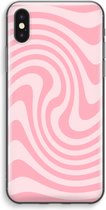 Case Company® - Hoesje geschikt voor iPhone XS Max hoesje - Swirl Roos - Soft Cover Telefoonhoesje - Bescherming aan alle Kanten en Schermrand