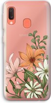 Case Company® - Hoesje geschikt voor Samsung Galaxy A20e hoesje - Floral bouquet - Soft Cover Telefoonhoesje - Bescherming aan alle Kanten en Schermrand