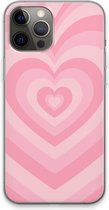 Case Company® - Hoesje geschikt voor iPhone 13 Pro Max hoesje - Hart Roos - Soft Cover Telefoonhoesje - Bescherming aan alle Kanten en Schermrand