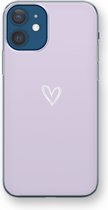 Case Company® - Hoesje geschikt voor iPhone 12 mini hoesje - Klein hartje paars - Soft Cover Telefoonhoesje - Bescherming aan alle Kanten en Schermrand