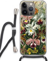 Case Company® - Hoesje met koord geschikt voor iPhone 13 Pro hoesje met Koord - Haeckel Orchidae - Telefoonhoesje met Zwart Koord - Extra Bescherming aan alle Kanten en Over de Schermrand