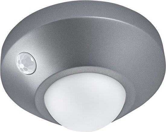 Ledvance LED Nachtlamp Nightlux Plafondlamp Zilver 1.7W - 840 Koel Wit | Bewegings- en lichtsensor