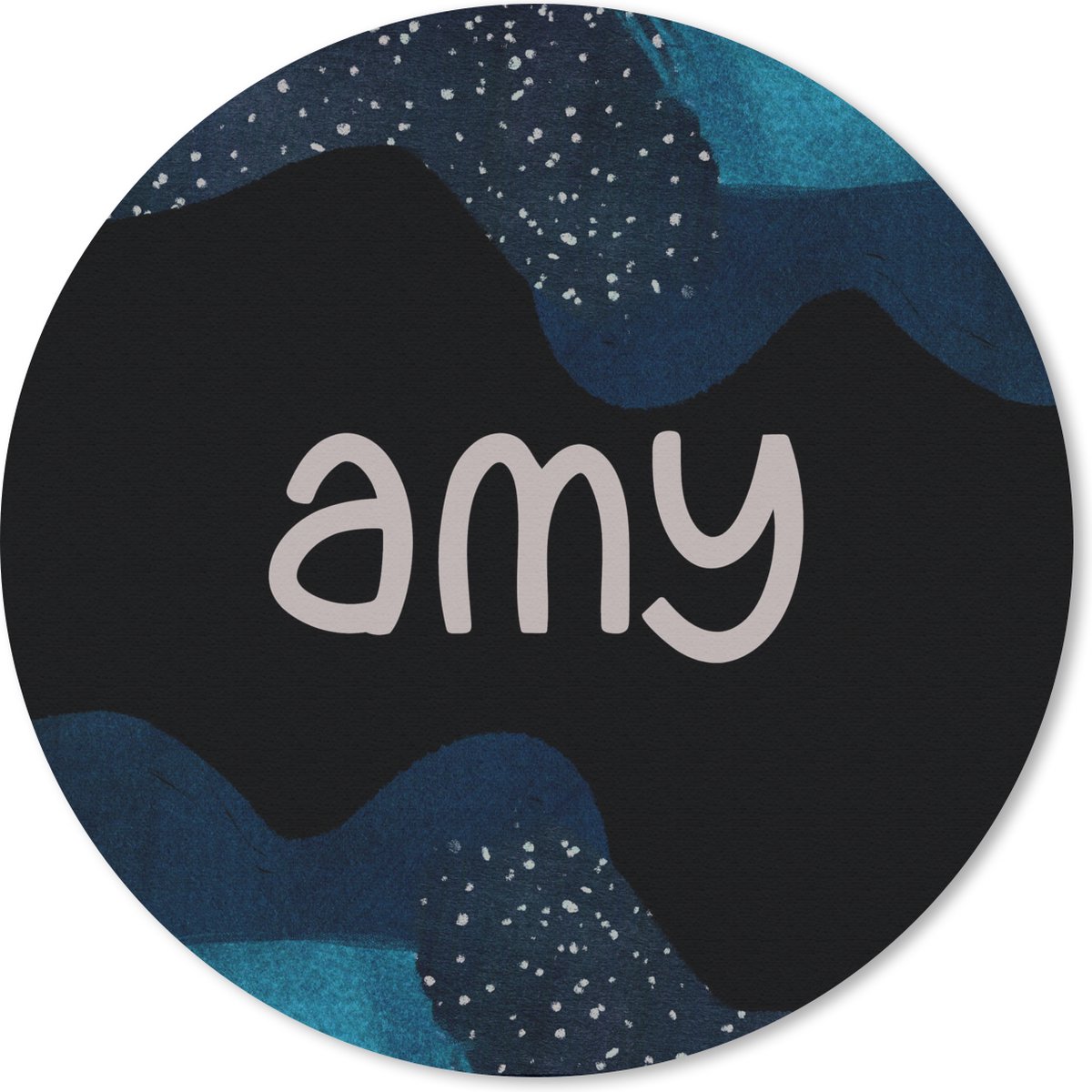 Muismat rond 30x30 cm - Mousepad Amy - Pastel - Meisje - Ronde muismatten