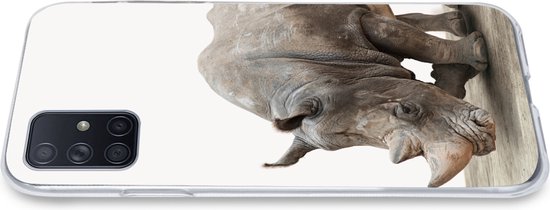 Coque Samsung Galaxy A51 - Garçons - Enfants - Filles - Rhinocéros - Kids - Coque de téléphone en Siliconen