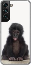 Coque Samsung Galaxy S22 - Enfant - Mignon Klein singe - Bébé chimpanzé - Garçons - Meiden - Coque de téléphone en Siliconen