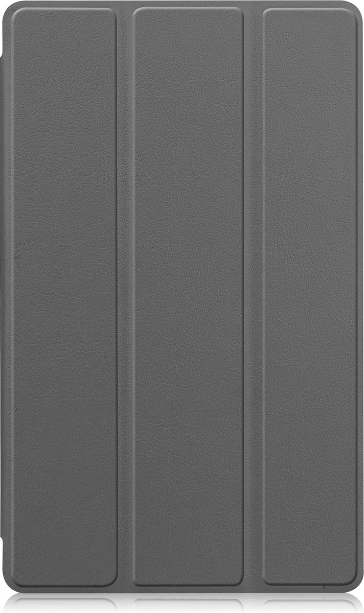 Hoes Geschikt voor Samsung Galaxy Tab S6 Lite Hoes Tri-fold Tablet Hoesje Case - Hoesje Geschikt voor Samsung Tab S6 Lite Hoesje Hardcover Bookcase - Grijs