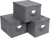 Opbergbox - Opbergdoos - Opbergdoos met deksel - Opbergboxen - 40 x 25 x 30 - Grijs