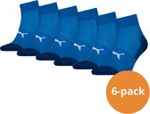 Puma Sport Cushioned Quartersokken 6-pack Blauw