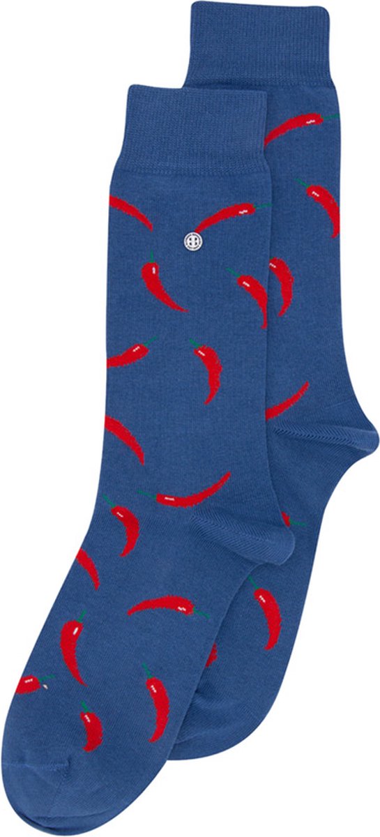 Alfredo Gonzales unisex sokken red peppers blauw