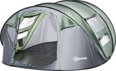 Tente Outsunny pour 4-5 personnes, tente de camping avec piquets, tente dôme, polyester, vert A20-169