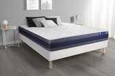 Complete boxspring met matras tweepersoons- Actisom Actimemo morpho wit - Traagschuim - 120 x 195 cm