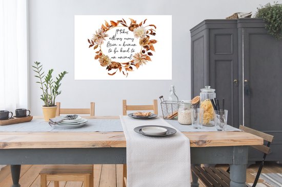 Affiche Citations - Proverbes - Il n'en faut rien à un humain pour être gentil avec un animal - Animaux - 120x90 cm