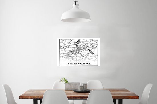 Affiche Stuttgart - Plan de la ville - Plan d'étage - Carte - 60x40 cm
