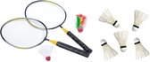 Badminton set voor kinderen met 6x shuttles en stuiterbal - Klein formaat