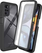 Cazy Motorola Moto G22 Telefoonhoesje met ingebouwde screenprotector - Zwart