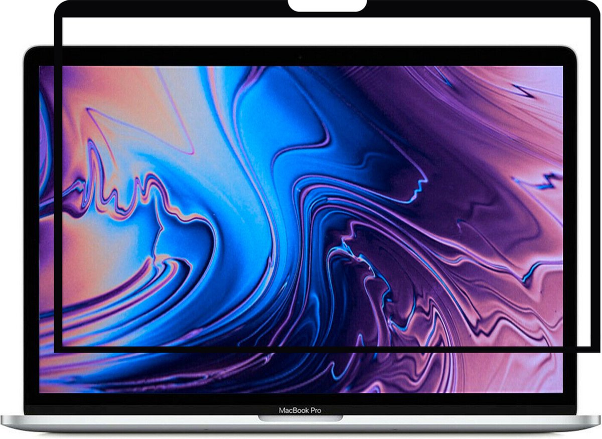 GrizzlyCoat - Screenprotector geschikt voor Apple MacBook Pro 15 Inch (2016-2019) | GrizzlyCoat Screenprotector Anti-Glare Folie - Case Friendly - Zwart