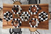 Napperons hexagon - Sets de table sets de table - Set de table hexagone - Puzzle - Echecs - Motifs - 8 pièces