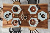 Napperons hexagon - Sets de table sets de table - Set de table hexagone - Motifs - Mer - Goutte - 6 pièces