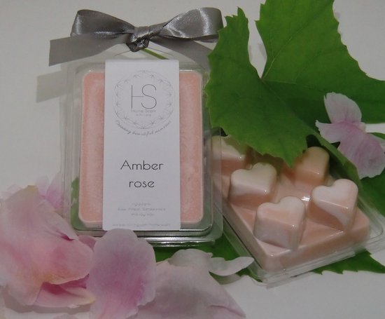 HomeScent | Amber rose vegan wax melt 2 stuks