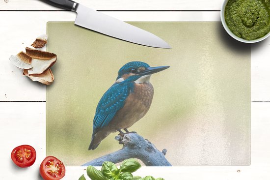 Planche à découper en Verres - 39x28 - Martin-pêcheur - Branche - Vogel - Planches à découper en Glas