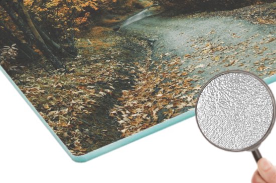 Planche à découper en Verres - 28x20 - Feuilles - Automne - Forêt - Planches à découper en Glas