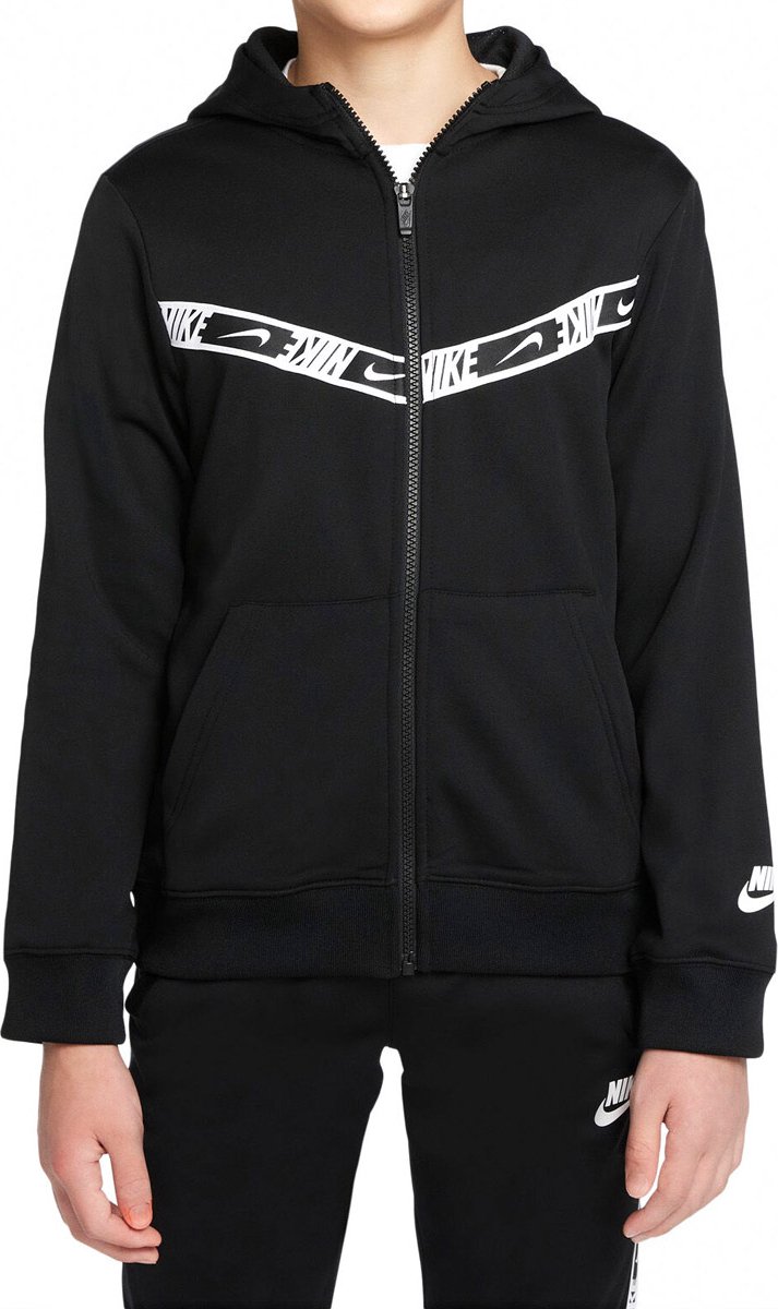 Nike Swoosh Repeat Junior Hoodie Zwart