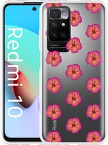 Xiaomi Redmi 10 Hoesje Hawaiiaanse Bloemen II - Designed by Cazy