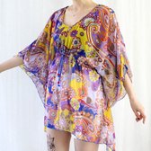 Strandtop Boho Blauw Beach Top Cover Up Gypsy Hippie