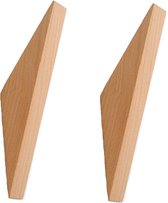 DWIH® - Nordic Design- 2 kapstok wand haken - naturel - Beuken - Modern Design