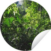 Tuincirkel Brazilië - Jungle - Groen - 120x120 cm - Ronde Tuinposter - Buiten XXL / Groot formaat!