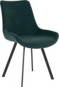 House Nordic Memphis Eetkamerstoel Velvet Groen - Set van 2