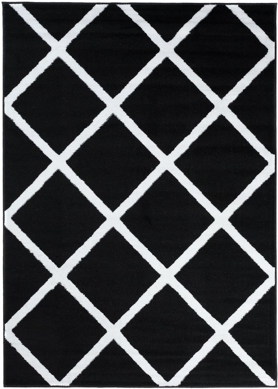 Tapiso Tapis De Luxe Salon Chambre Design Zwart Géométrique Moderne Aspect Attrayant Tapis Durable De Haute Qualité Taille - 300 x 400 cm