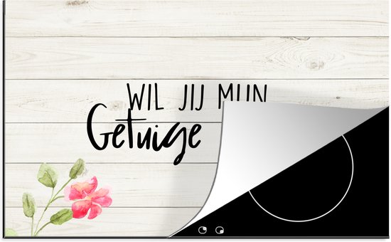 KitchenYeah® Inductie beschermer 81.2x52 cm - Trouwen - 'Wil jij mijn