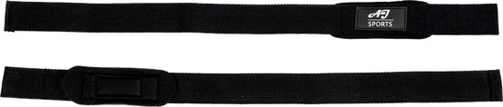 AJ-Sports Lifting straps - Wrist wraps - Straps fitness - Lifting grips - Deadlift straps - 2 stuks - Fitness - Krachttraining - Zwart
