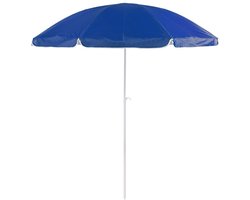Strand/tuin parasol verstelbaar - blauw - nylon - 200 cm - UV bescherming
