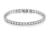 Armband dames | zilveren dames armband | tennisarmband | Zirkonia stenen | 925 zilver | trendy zilveren armband | 17.5 cm armband | cadeau voor vrouw