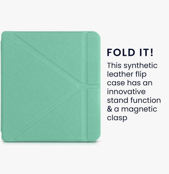 kwmobile e-reader hoesje geschikt voor Kobo Libra 2 hoes - Ereader flip case met standaard - E reader cover van kunstleer - In mintgroen van kwmobile — afbeelding 5