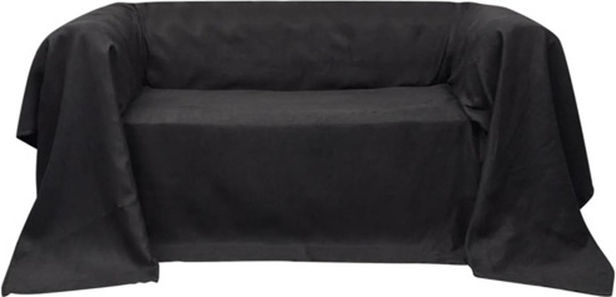 vidaXL Bankhoes - 270x350 - cm - microsuède - antraciet