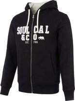SoulCal - Sweater met Terry voering, Rits en Capuchon - Vest - groot logo -  Heren -Zwart - S