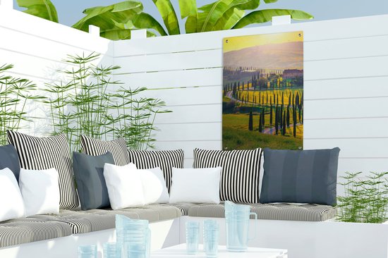 Décoration de jardin jardin - Jardin - Arbres - Gazon - Décoration clôture - Vert - Affiche jardin - 40x60 cm - Toile jardin - Affiche extérieur