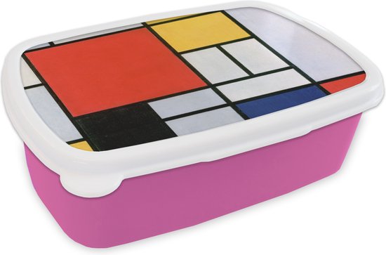 verder Inspiratie Rusland Broodtrommel Roze - Lunchbox - Brooddoos - Kunst - Mondriaan - Oude  meesters - 18x12x6... | bol.com